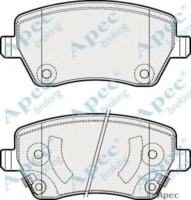APEC BRAKING pad1887 -  Комплект тормозных колодок, дисковый тормоз